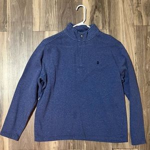 Men’s Blue Izod Quarterzip. Medium.